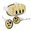 MightySkins Carbon Fiber Skin Compatible with Meta Quest 3 - Golden Croc | Protective, Durable Textured Carbon Fiber Finish | Easy to Apply view 1