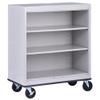 Sandusky BM20361836-05 Mobile Bookcase with Locking Wheels, 3-Tier Open Display Bookshelf for Home, Office, 18"D x 36"W x 42"H, Dove Gray