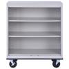Sandusky BM20361836-05 Mobile Bookcase with Locking Wheels, 3-Tier Open Display Bookshelf for Home, Office, 18"D x 36"W x 42"H, Dove Gray view 4