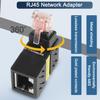 HATMINI Gigabit 360 Degree Ethernet Adapter90 Degree Angle Network LAN Cat5 Cat6 Extension Adapter1000Mbps RJ45 8P8C Male to Female Connector for Computers, Laptops, Routers view 2