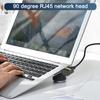 HATMINI Gigabit 360 Degree Ethernet Adapter90 Degree Angle Network LAN Cat5 Cat6 Extension Adapter1000Mbps RJ45 8P8C Male to Female Connector for Computers, Laptops, Routers view 3