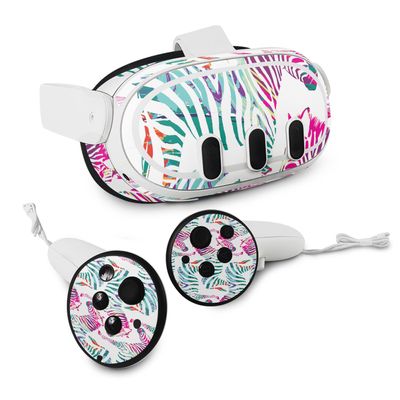 MightySkins Skin Compatible with Meta Quest 3 - Zebra Mosaic | Protective, Durable, and Unique Vinyl Decal wrap Cover | Easy to Apply, Remove, and Change Styles
