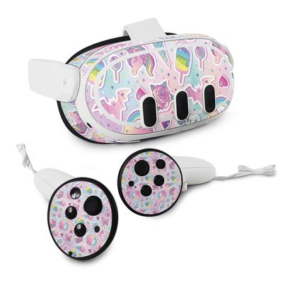 MightySkins Skin Compatible with Meta Quest 3 - Unicorn Popsicle | Protective, Durable, and Unique Vinyl Decal wrap Cover | Easy to Apply, Remove, and Change Style