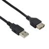 10Ft A-Male to A-Female USB2.0 Extension Cable Black view 1