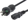 15Ft Hospital Grade Power Cord 5-15P to C13 SJT 18/3 Black view 1