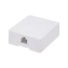 RJ11 Modular Single Port Surface Mount Jack White view 1