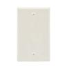 Blank Wall Plate White Smooth Face view 1
