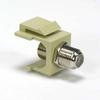 Snap-in F Type F/F Keystone Module Ivory view 1