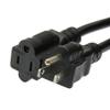 25Ft Power Cord 5-15P to 5-15R Black/SJT 16/3 view 1