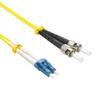 10m LC/UPC-ST/UPC Singlemode Duplex OFNR 2.0mm Fiber Optic Patch Cable view 1