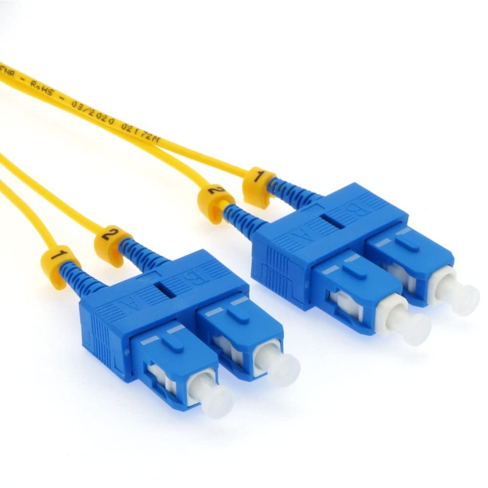2m SC/UPC-SC/UPC Singlemode Simplex 1.6mm Slim Fiber Optic Patch Cable with Short Boot