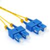 2m SC/UPC-SC/UPC Singlemode Simplex 1.6mm Slim Fiber Optic Patch Cable with Short Boot view 1