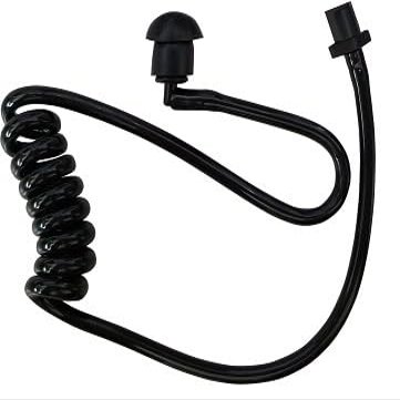 PRYME-(RA-C101199-TC-BLK-5)-Black Acoustic Tube Earphone Repair Kit - Includes Acoustic Tube, Rubber Earbud, and Elbow; Twist Connect (TC) - (5 Pack)