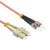 1m ST/UPC-SC/UPC OM1 Multimode Duplex OFNR 2.0mm Fiber Optic Patch Cable view 1