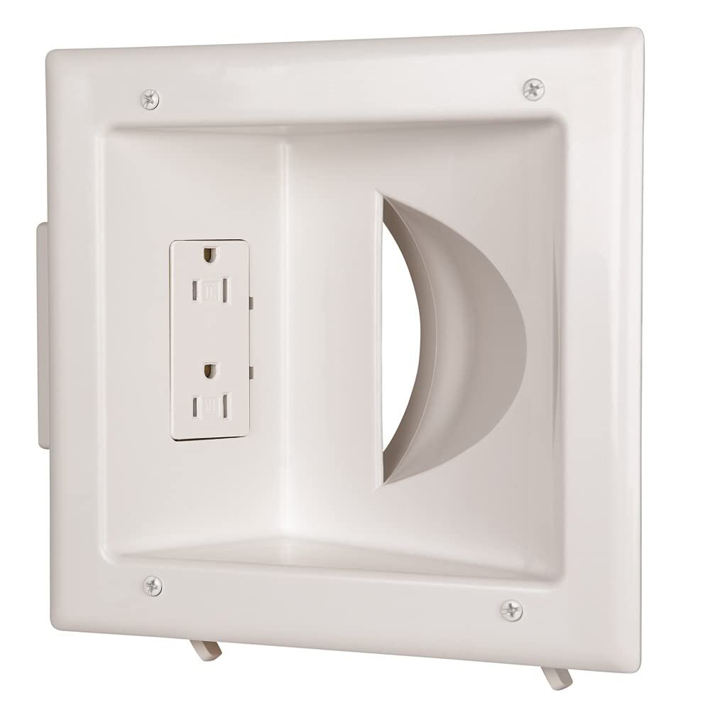 Recessed Media Plate with Duplex Receptacle