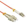 2m LC/UPC SC/UPC OM1 Multimode Duplex OFNR 2.0mm Fiber Optic Patch Cable view 1