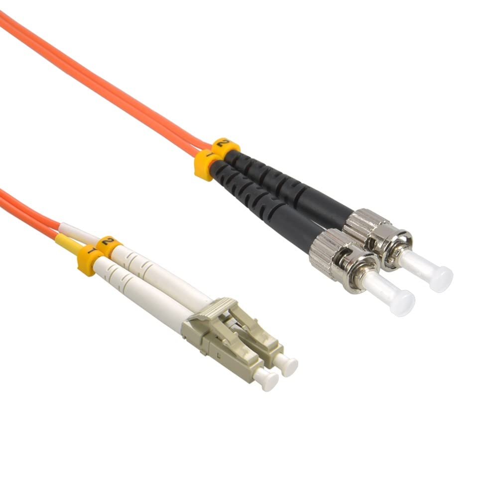10m LC/UPC-ST/UPC OM1 Multimode Duplex OFNR 2.0mm Fiber Optic Patch Cable