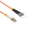 10m LC/UPC-ST/UPC OM1 Multimode Duplex OFNR 2.0mm Fiber Optic Patch Cable view 1