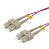 20m SC/UPC SC/UPC OM4 Multimoide Duplex Erika Violet Fiber Optic Patch Cable view 1