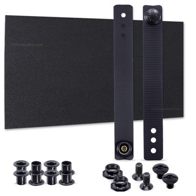 HolsterSmith DIY Sheath Making Kit - 1-Piece Design - KYDEX - P1 Texture - Black - IWB SoftLoops (Black) - (w/Mounting Hardware)