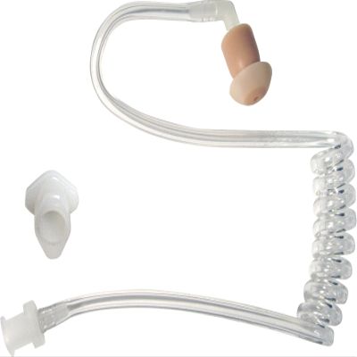 PRYME-(RA-C101199-TC-MOTO -5)-Clear Acoustic Tube Earphone Repair Kit for Special Short Moto Style Twist Connector, Includes Acoustic Tube, Rubber Earbud, and Elbow - (5 Pack)