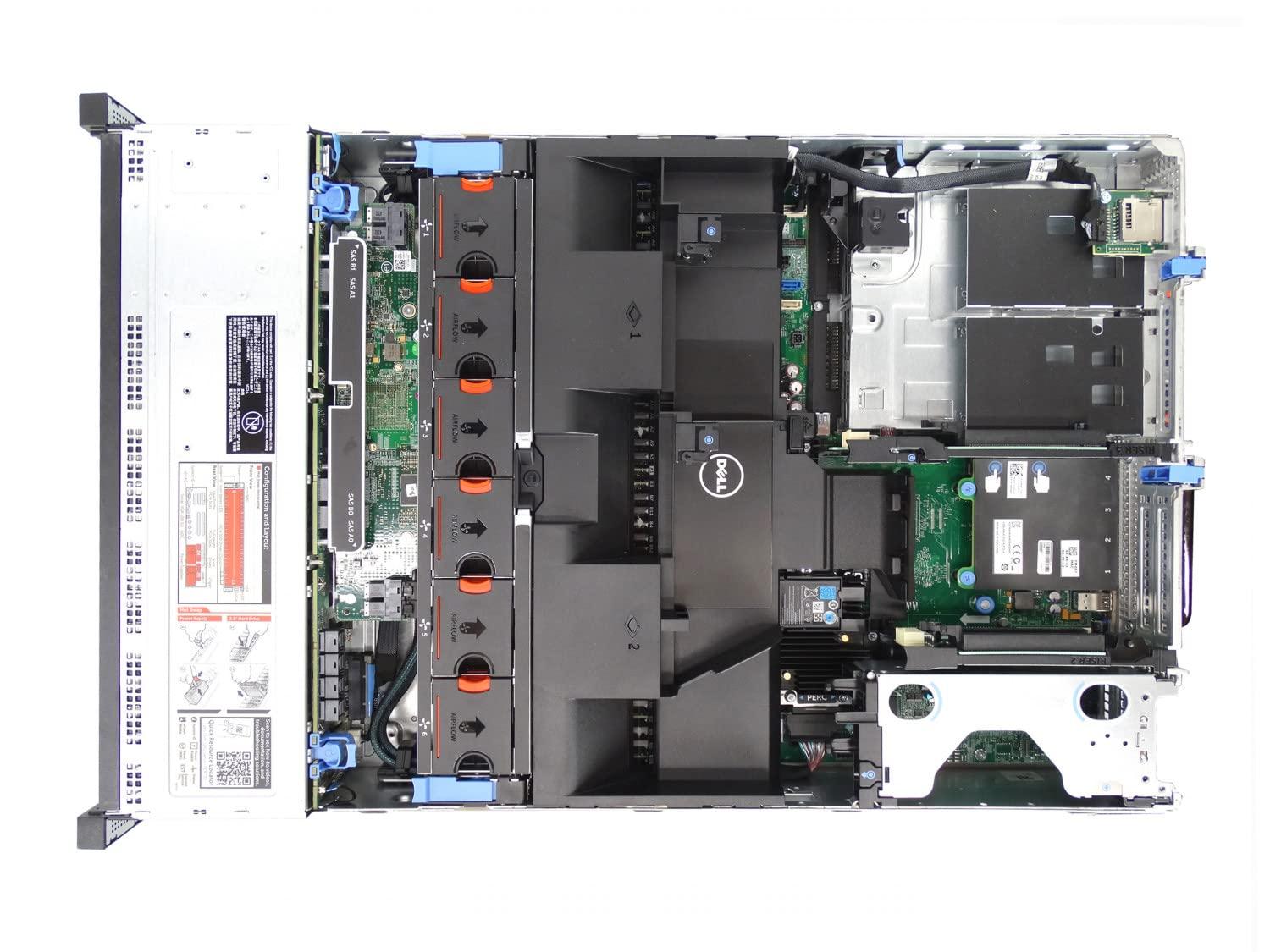 Dell PowerEdge R730xd, 2X E5-2630 v3 2.4GHz 8-Core CPUs, 384GB DDR4 RAM, PERC H330, 24x Trays, 2X 1GbE/2x 10Gb SFP+, Rails (Renewed) view 2