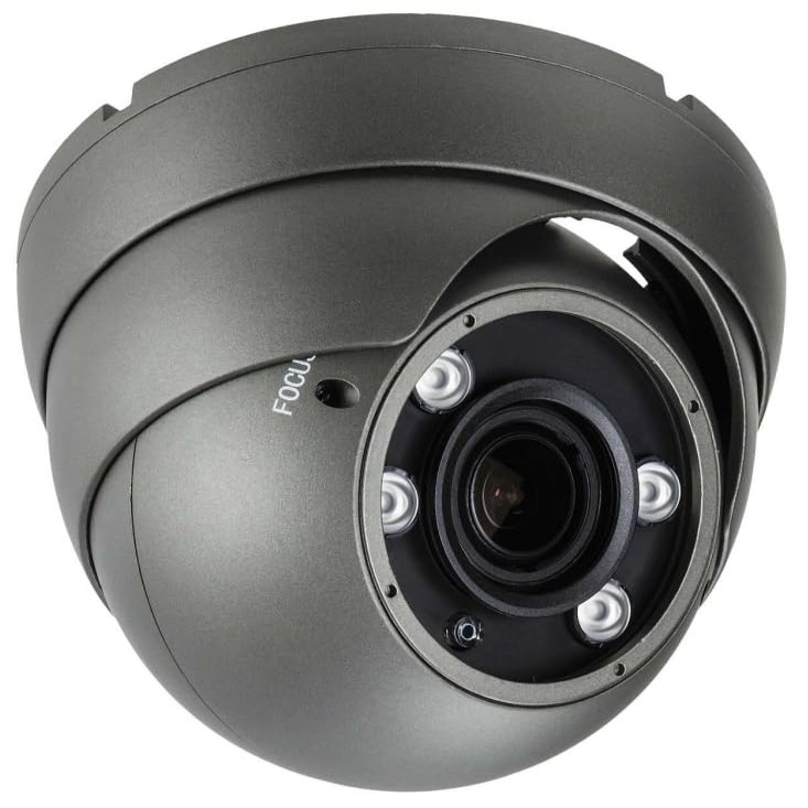 Eyemax TIB-B32V-W HD-TVI 1080P Eyeball Night Vision Camera 2.8-12mm Vari Focal Lens in/Outdoor use Dark Gray Color