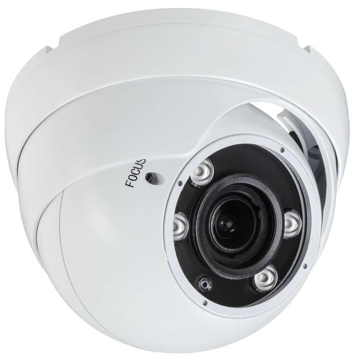 Eyemax TIB-MB5332V HD-TVI 5MP Eyeball Night Vision Camera 2.8-12mm Motorized Lens in/Outdoor use White Color