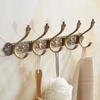 Coat Rack Antique Coat Racks, European Row Hooks, Retro Hooks, Clothes Living Room Wall Hanging Bathroom Wardrobe Door Coat Hook Wall Hooks (Color : B, Size : 5 Hook) view 1