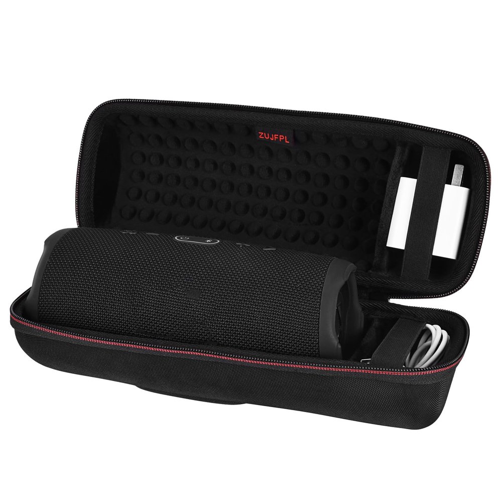 ZUJFPL EVA Hard Case Compatible with JBL Charge 5 / Charge 4 Bluetooth Portable SpeakerFit for JBL Charge 4 / Charge 5 Premium Travel Protective Carrying Storage Bag(Black)