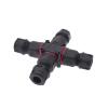 3PIN 4PIN 4 Way Led Industrial Electrical Waterproof X-Connector IP68 L20 Four-Way Cable Cross Shape Outdoor Connectors(4PIN) view 1