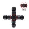 3PIN 4PIN 4 Way Led Industrial Electrical Waterproof X-Connector IP68 L20 Four-Way Cable Cross Shape Outdoor Connectors(4PIN) view 2