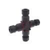 3PIN 4PIN 4 Way Led Industrial Electrical Waterproof X-Connector IP68 L20 Four-Way Cable Cross Shape Outdoor Connectors(4PIN) view 3