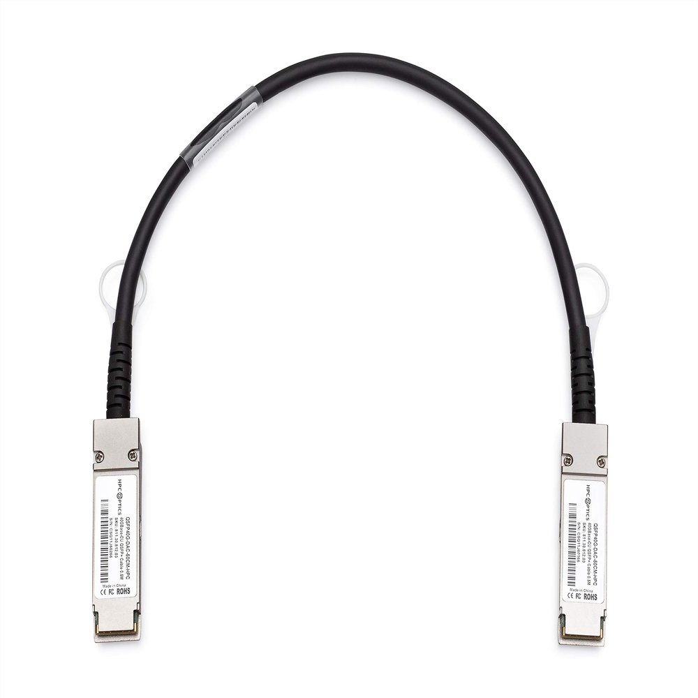 HPC Optics Compatible with IBM BNT BN-QS-SP-CBL-50CM QSFP+ to QSFP+ Twinax Cable | 40G 0.5m Passive DAC BN-QS-SP-CBL-50CM-HPC