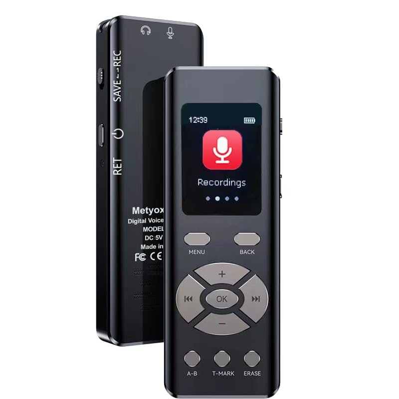 64GB Digital Voice Recorder Mini Voice Recorder Upgraded Small Audio Recorder with MP3&USB for Lectures, Meetings, Interviews