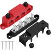12V Power Distribution Block 250A Bus Bar Terminal Block with Cover Terminal Studs Terminal Screw 1Pcs (Color : Black) view 2