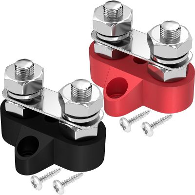 5/16 Terminal Block Studs M8 48V Junction Block Bus Bar Insulated Dual Heavy Duty Power Distribution Stud Positive Negative RV 1Pcs (Color : Red)