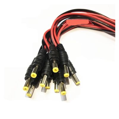 10pcs/lot 2.1x5.5mm Male and Female Plug 12V DC Power Pigtail Cable Jack for CCTV Camera Connector Tail Extension Cable 12V DC Cable (Color : 10 Male)