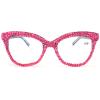 Sparkling Diamond Rhinestone Reading Glasses For Women Crystal Cat Eye Blue Light Blocking Magnification Eyeglasses (pink, Magnification 2.25) view 1