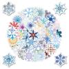 100 PCS Snowflake Stickers Winter Frozen Stickers for Laptop Water Bottle Computer Refrigerator Luggage Phone Case Bicycle Teens (Snowflake) view 1