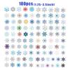 100 PCS Snowflake Stickers Winter Frozen Stickers for Laptop Water Bottle Computer Refrigerator Luggage Phone Case Bicycle Teens (Snowflake) view 2