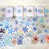 100 PCS Snowflake Stickers Winter Frozen Stickers for Laptop Water Bottle Computer Refrigerator Luggage Phone Case Bicycle Teens (Snowflake) view 3