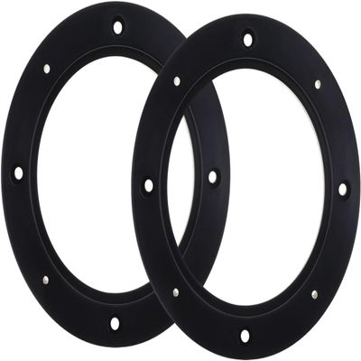 Mairuker 2 Pack 4 inch Speaker Spacer Ring Adapter Black ABS Plastic, 4'' Universal Subwoofer Speaker Spacers for Auto Cars, Boats, Trucks, and More