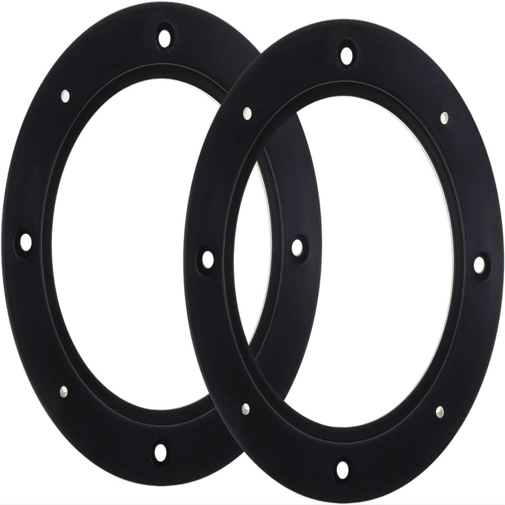 Mairuker 2 Pack 4 inch Speaker Spacer Ring Adapter Black ABS Plastic, 4'' Universal Subwoofer Speaker Spacers for Auto Cars, Boats, Trucks, and More