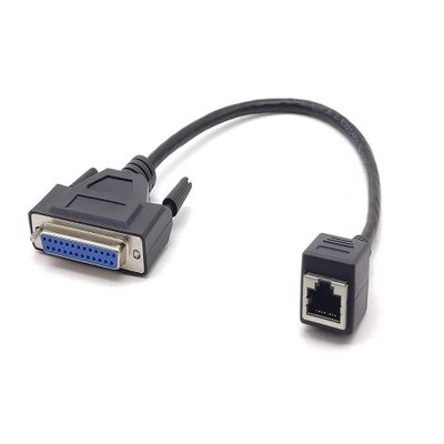 Elecbee RJ45 Female to DB25 Female Null Modem Cable 0.3M