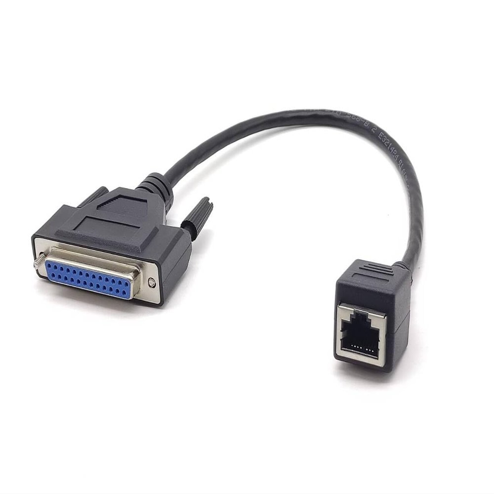 Elecbee RJ45 Female to DB25 Female Null Modem Cable 0.3M