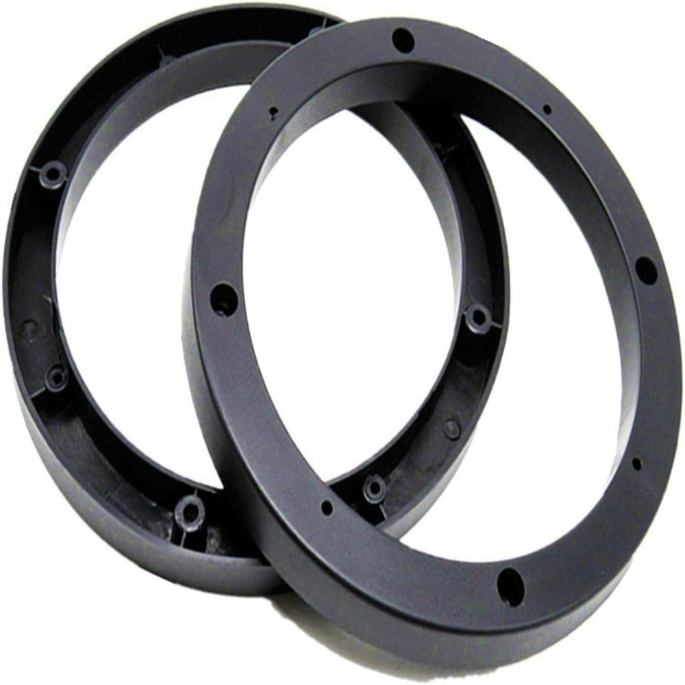 Mairuker 2PCS 6.5'' Black Plastic Speaker Spacer Adaptor Ring Mounting Bracket, 6.5 inches Dia Speaker Spacer Rings for Cars, Boats, Trucks, and More