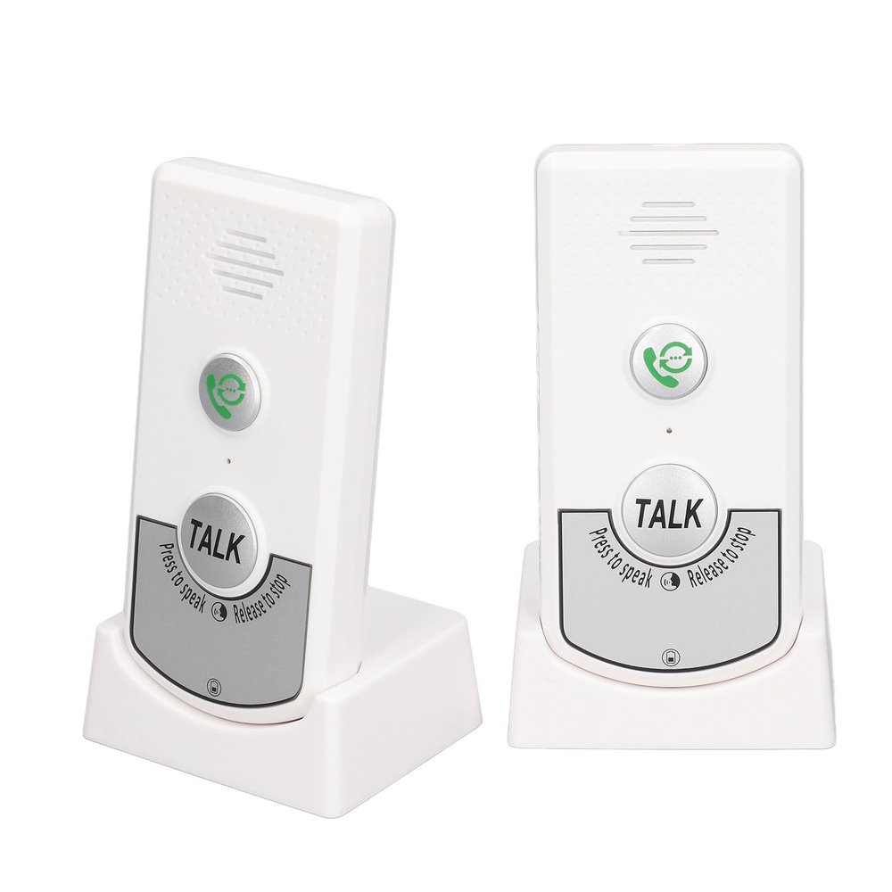WOOXGEHM Wireless Intercom Doorbell, Two Way Portable Intercom with A and B Channels and Three Volumes for Home and Office, Home Doorbell Sturdy Intercom Kit(White)