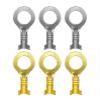 CLENEA 20/50/200 Pcs Auto Splices Lock up Round Terminal Crimping Loose Pins Wiring Plug Tab Copper Opening Nose End DJ431-3B DJ431-4B (Color : M6 Golden, Size : 50PCS) view 1