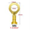 CLENEA 20/50/200 Pcs Auto Splices Lock up Round Terminal Crimping Loose Pins Wiring Plug Tab Copper Opening Nose End DJ431-3B DJ431-4B (Color : M6 Golden, Size : 50PCS) view 2